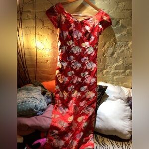 Vintage Silk  Floral Dress